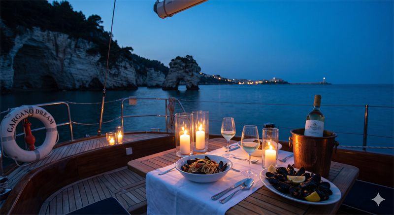 Sapori d'Amare: Cena Esclusiva in Porto o in Rada sul Gargano
